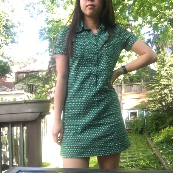 Green patterned dress - Picture 4 of 4